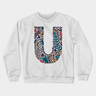 Tropical Letter U Crewneck Sweatshirt